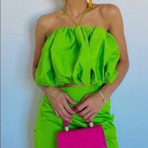 2PCS NWT LIMITED EDITION  Zara Voluminous Top & Skirt
